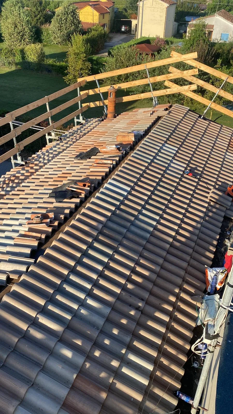 Struttura tetto legno
